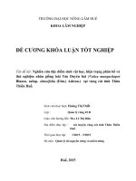 Nghiên cứu đặc điểm sinh vật học, hiện trạng phân bố và thử nghiệm nhân giống loài táu duyên hải (vatica mangachapoi blanco  subsp  obtosifolia (elm ) ashton )  tại vùng cát tỉnh thừa thiên huế 
