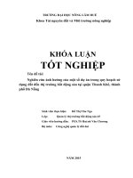 Nghiên cứu ảnh hưởng của một số dự án trong quy hoạch sử dụng đất đến thị trường bất động sản tại quận thanh khê, thành phố đà nẵng 