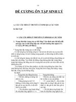ĐỀ CƯƠNG ôn tập SINH lý 