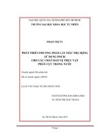 PHÁT TRIỂN PHƯƠNG PHÁP LẤY MẪU THỤ ĐỘNG SỬ DỤNG POCIS CHO CÁC CHẤT BẢO VỆ THỰC VẬT PHÂN CỰC TRONG NƯỚC