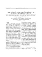 GÓP PHẦN XÁC ĐỊNH NGUYÊN NHÂN SẠT LỞ   BỜ SÔNG TIỀN VÀ SÔNG SÀI GÒN   BẰNG CÁC KHẢO SÁT ĐỊA VẬT LÝ GẦN MẶT ĐẤT