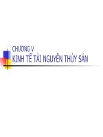 Chương 5 bài giảng kinh tế tài nguyên thủy sản