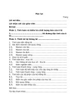 bài đồ án lý thuyết ô tô