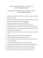 120 CÂU HỎI THI VÀO BÁC SĨ NỘI TRÚ Y HỌC DỰ PHÒNG NĂM 2013 MÔN: SỨC KHỎE MÔI TRƯỜNG