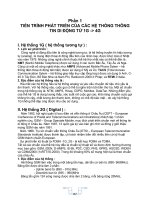 TIẾN TRÌNH PHÁT TRIỂN CỦA CÁC HỆ THỐNG THÔNG TIN DI ĐỘNG TỪ 1G -> 4G