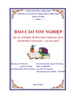 Tìm hiểu hướng phát triển du lịch ở đầm phá tam giang  cầu hai, huế 