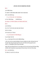 LỜI GIẢI  BÀI TẬP MARKETING CĂN BẢN