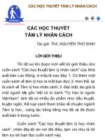 CÁC HỌC THUYẾT TÂM LÝ NHÂN CÁCH