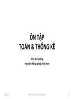 bài giảng Ôn tập toán và thống kê