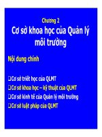 Cơ sở khoa học của quản lý môi trường