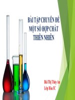 BÀI TẬP CHUYÊN ĐỀ MỘT SỐ HỢP CHẤT THIÊN NHIÊN