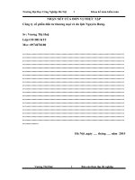 Báo cáo thực tập tốt nghiệp: Thực trạng các phần hành kế toán ở Công ty Cổ Phần đầu tư thương mại và du lịch Nguyên Hưng.