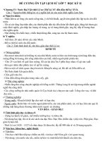 ĐỀ CƯƠNG ÔN TẬP LỊCH SỬ LỚP 7  HỌC KỲ II