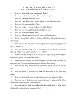 120 CÂU HỎI THI TUYỂN BÁC SĨ NỘI TRÚ CHUYÊN NGÀNH DỊCH TỄ HỌC NĂM 2012