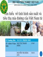 tiểu luận kinh tế phát triển Tìm hiểu  về tình hình sản xuất và tiêu thụ mía đường của Việt Nam từ 2004-2014