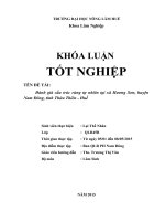 Đánh giá cấu trúc rừng tự nhiên tại xã hương sơn, huyện nam đông, tỉnh thừa thiên   huế 