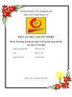 Xây dựng website giới thiệu và hỗ trợ bán hàng nội thất cho Công ty cổ phần phát triển Trần Điệp