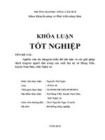 Nghiên cứu tác độngcủa biến đổi khí hậu và các giải pháp thích ứngcủa người dân trong sản xuất lúa tại xã hùng tiến, huyện nam đàn, tỉnh nghệ an 