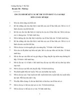 120 CÂU HỎI ĐỂ KẾT CẤU ĐỀ THI TUYỂN BSNT VÀ CAO HỌC MÔN CƠ SỞ: MÔ HỌC