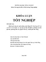 Đánh giá công tác giải phóng mặt bằng,bồi thường,hỗ trợ và bố trí tái định cư của dự án khu tái định cư phước lý trên địa bàn  phường hòa an, quận cẩm lệ , thành phố đà nẵng 