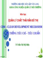quản lý chất thải rắn đô thị hệ thống tiêu chí tiểu chuẩn