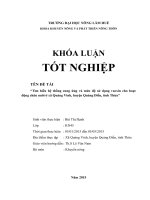 Tìm hiểu hệ thống cung ứng và sử dụng vacxin cho hoạt động chăn nuôi ở xã quảng vinh, huyện quảng điền, tỉnh thừa thiên huế 