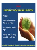 Những vấn đề cơ bản của quản lý môi trường