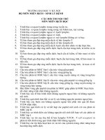 CÂU HỎI THI NỘI TRÚ MÔN MIỄN DỊCH HỌC