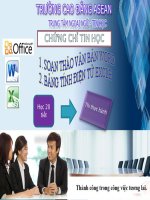 Bài giảng Tin học văn phòngKSCNTT Lê Văn Phong