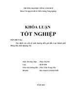 Xác định các yếu tố ảnh hưởng đến giá đất ở tại thành phố đông hà, tỉnh quảng trị 