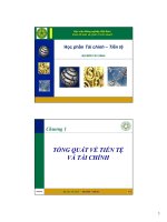 tổng quát về tiền tệ và tài chính tiền tệ