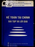 Ebook kế toán tài chính   bài tập và lời giải  phần 1
