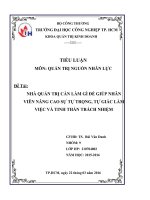 tiều luận quản trị nhân lực