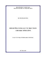 Bồi dưỡng năng lực tự học toán cho học sinh lớp 4