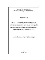 Quản lý hoạt động giáo dục đạo đức cho sinh viên học giáo dục quốc phòng   an ninh ở trung tâm giáo dục quốc phòng hà nội 2 hiện nay
