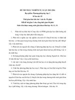 ĐỀ THI TRẮC NGHIÊM TỰ LUẬN 20152016 Học phần: Phương pháp dạy học 2