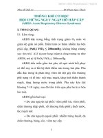 THÔNG KHÍ CƠ HỌC HỘI CHỨNG NGUY NGẬP HÔ HẤP CẤP (ARDS: Acute Respiratory Distress Syndrome)
