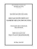 Đào tạo nguồn nhân lực tại bệnh viện ung thư đà nẵng