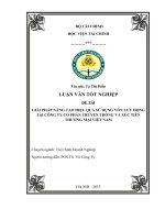 GIẢI PHÁP NÂNG CAO HIỆU QUẢ sử DỤNG vốn lưu ĐỘNG tại CÔNG TY cổ PHẦN TRUYỀN THÔNG và xúc TIẾN THƯƠNG mại VIỆT NAM 