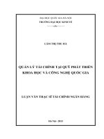 Quản lý tài chính tại quỹ phát triển khoa học và công nghệ quốc gia 