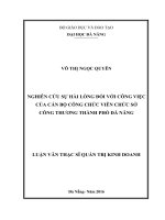 Luận văn thạc sĩ nghiên cứu sự hài lòng đối với công việc của cán bộ công chức viên chức sở công thương thành phố đà nẵng