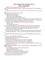 ĐỀ CƯƠNG ôn tập CN học kỳ II