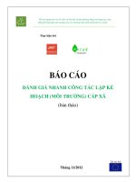 ĐÁNH GIÁ NHANH CÔNG TÁC LẬP KẾ HOẠCH (MÔI TRƯỜNG) CẤP XÃ