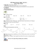 ÔN LUYỆN BUỔI 2 TUẦN 3 4 5 6 7 LỚP 3. VNEN