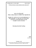 Nghiên cứu chế tạo các loại mô hình học cụ tiên tiến phục vụ cho việc đào tạo công nhân kỹ thuật lành nghề trong ngành cơ, điện và máy xây dựng