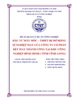 ĐỒ ÁN QUẢN LÝ DỰ ÁN CÔNG NGHIỆP - QUẢN LÝ CÔNG NGHIỆP