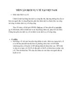 TIẾP CẬN DỊCHVỤ Y TẾ TẠI VIỆT NAM