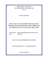 RÈN LUYỆN CÁC HOẠT ĐỘNG TRÍ TUỆ CHUNG CHO HỌC SINH LỚP 10 TRưỜNG THPT THÔNG QUA HỆ THỐNG BÀI TẬP VỀ BẤT ĐẲNG THỨC CÔSI