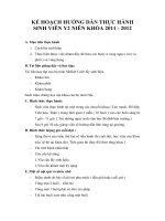 KẾ HOẠCH HƯỚNG DẪN THỰC HÀNH SINH VIÊN Y2 NIÊN KHÓA 2011 - 2012