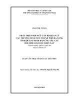 Phát triển đội ngũ cán bộ quản lý các trường mầm non thành phố hạ long tỉnh quảng ninh đáp ứng yêu cầu đổi mới giáo dục hiện nay
